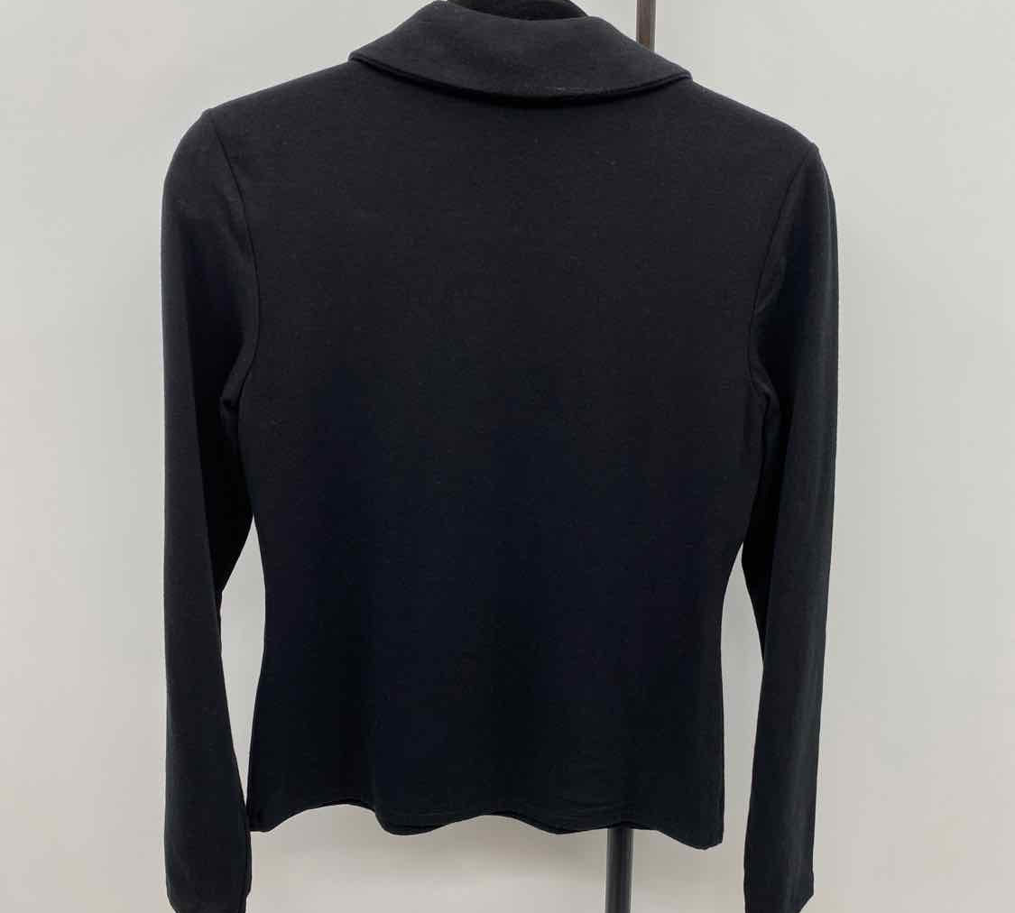 Banana Republic Women's Size S Black Solid Long Sleeve Shirt