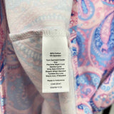 Talbots Women's Size M Pink Paisley Short Sleeve Shirt