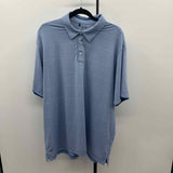 Adidas Men's Size XL Blue Striped Short Sleeve Shirt