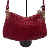NWT SAM EDELMAN Woven Red Leather Shoulder Bag Purse