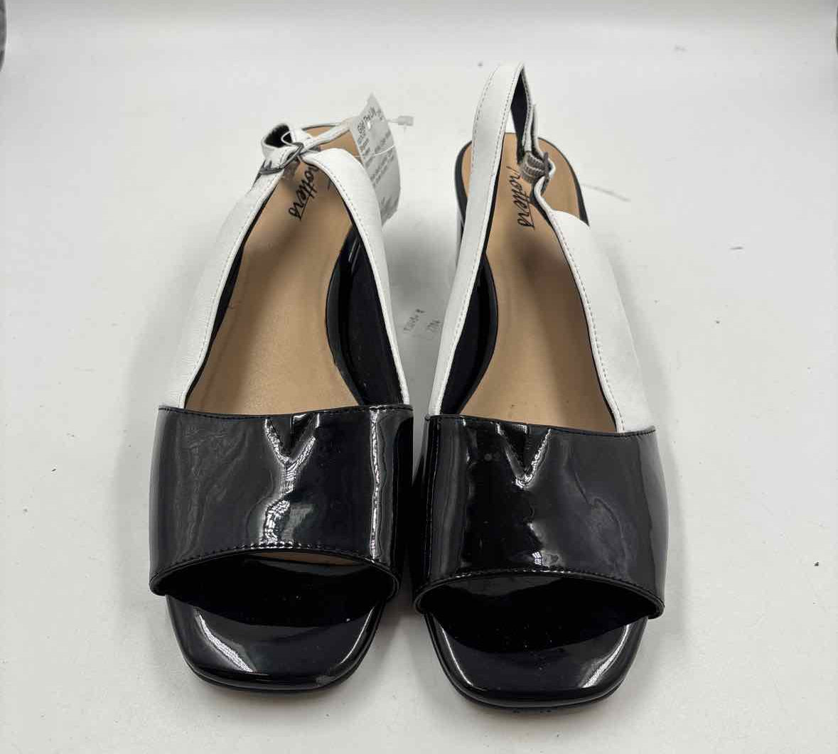 Trotters Women's Shoe Size 10 White Color Block Slingbacks