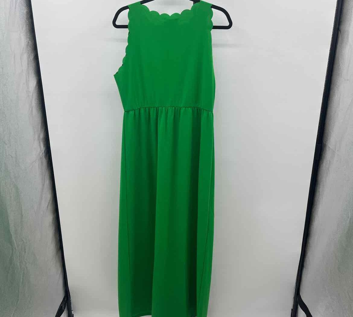 Betsey's Boutique Shop Women's Size 16 Green Solid Dress