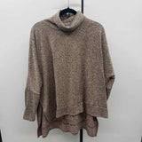 Zenana Women's Size S Brown Heathered Long Sleeve Shirt