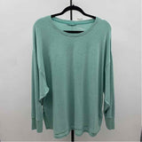 LL Bean Women's Size L Green Solid Sweatshirt