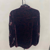 Sundance Women's Size S Wine Floral Long Sleeve Shirt