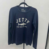 Jetty Women's Size L Navy Words Sweatshirt