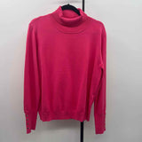Anrabess Women's Size L Pink Solid Sweater