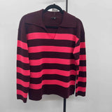 Talbots Women's Size MP Wine Stripe Sweater