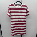 Evereve Women's Size 6 Cranberry Stripe Dress