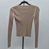 Vero Moda Women's Size S Mocha Ribbed Sweater