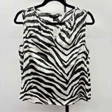 Banana Republic Women's Size XS Black Zebra Sleeveless Shirt