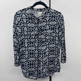 stylus Women's Size S Navy Insect Long Sleeve Shirt