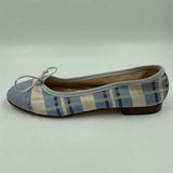 Vero Cuoio Women's Shoe Size 9.5 Blue Plaid Flats
