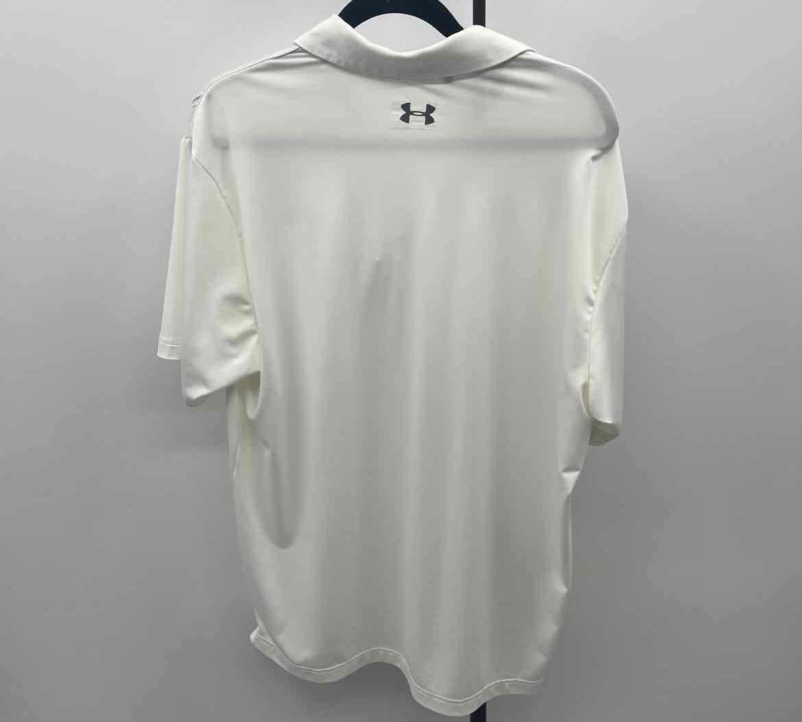 Under Armour Men's Size L White Solid Short Sleeve Shirt