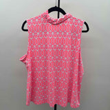 Lulu - B Women's Size 1X Hot Pink Circles Sleeveless Shirt