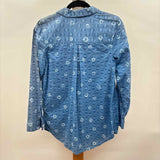 purejill Women's Size S Blue Textured Long Sleeve Shirt