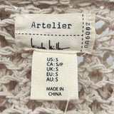Nicole Miller Women's Size S Beige Open Weave Sweater