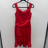 Venus Women's Size 10 Red Solid Dress