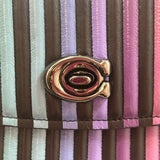 Coach Women's Black Luxe Stripe Purse