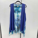 LOGO Women's Size XL Navy Abstract Vest