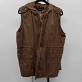 Zenana Women's Size 1X Brown Solid Vest