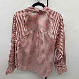 Grace & Karma Women's Size M Terracotta Stripe Long Sleeve Shirt