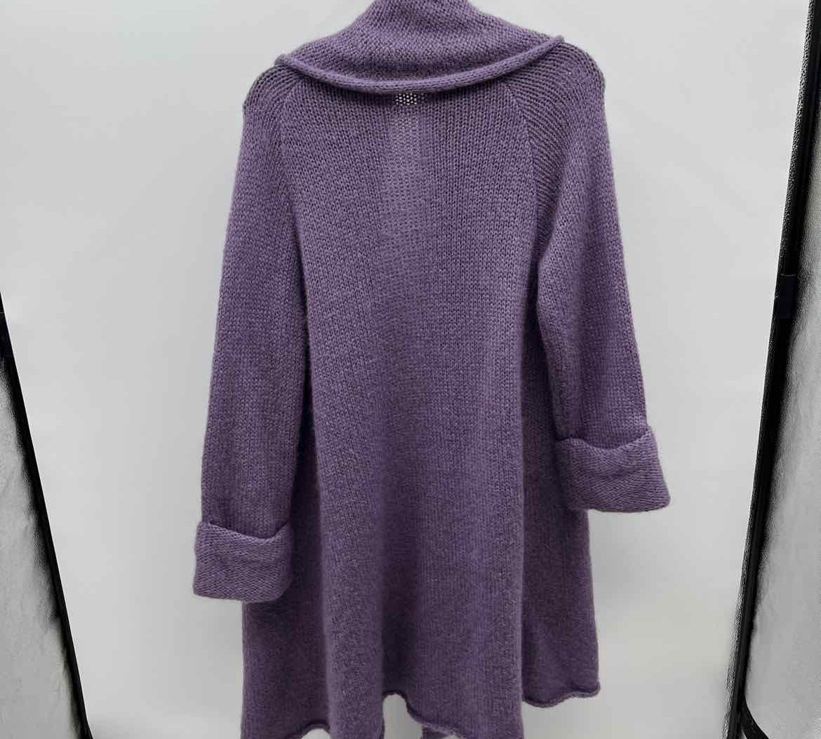 Soft Surroundings Women's Size L Purple Solid Cardigan