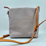 DOONEY & BOURKE Taupe Gray Pebble Leather LANI Crossbody Purse