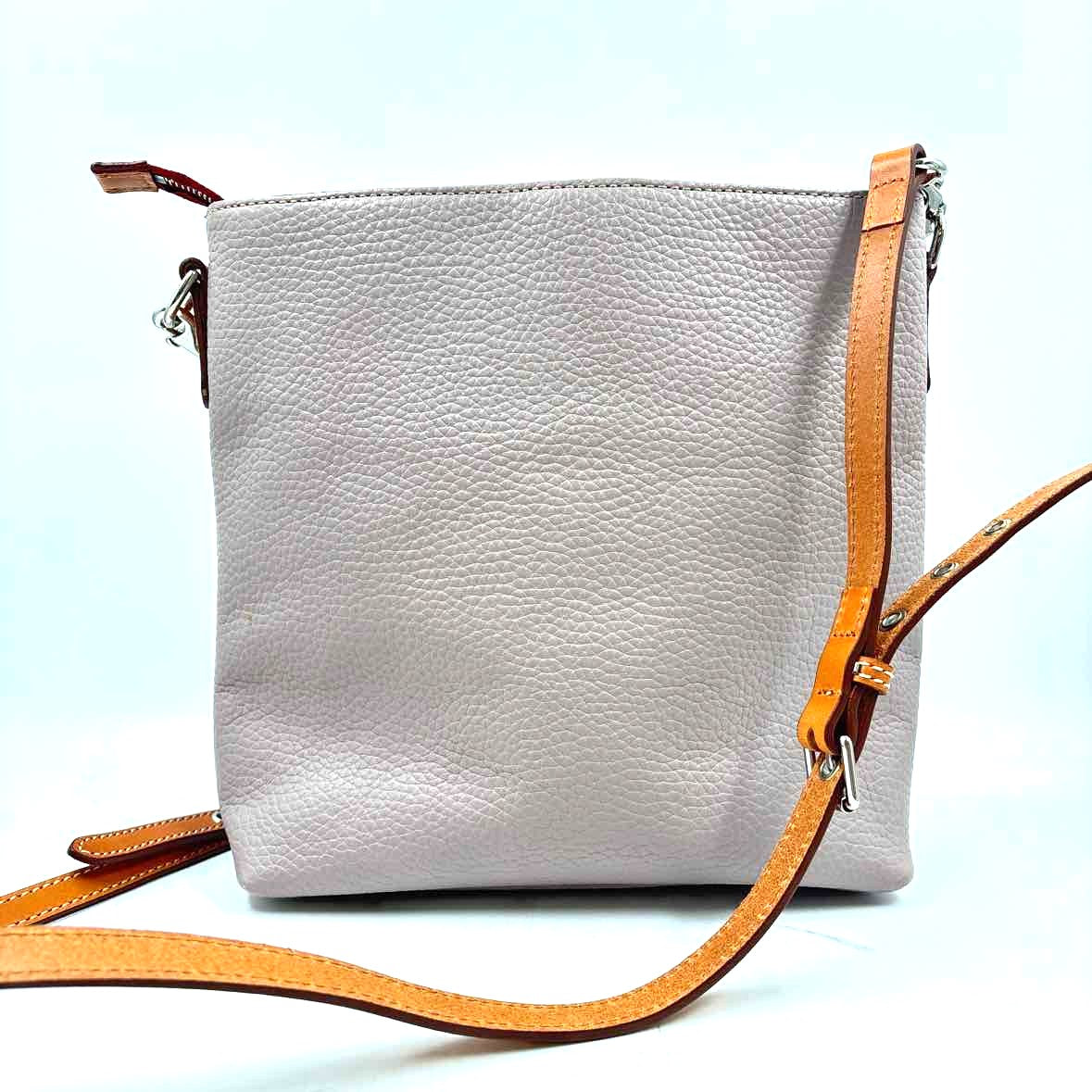 Back DOONEY & BOURKE Taupe Gray Pebble Leather LANI Crossbody Purse