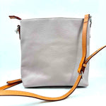 Back DOONEY & BOURKE Taupe Gray Pebble Leather LANI Crossbody Purse