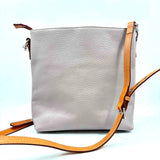 Back DOONEY & BOURKE Taupe Gray Pebble Leather LANI Crossbody Purse