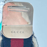 GUCCI Navy Blue & Cream ATTACHE Shoulder Bag Purse w/Additional Strap