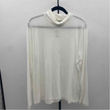 J Crew Women's Size XXL White Solid Long Sleeve Shirt