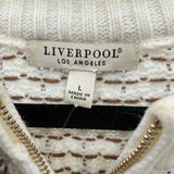 Liverpool Women's Size L Ivory Textured Sweater