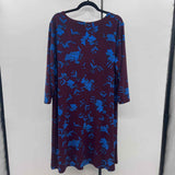 Ralph Lauren Women's Size 18W Wine Floral Dress