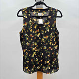 CABI Women's Size S Black Splotch Sleeveless Shirt