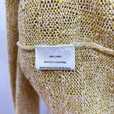 Eileen Fisher Women's Size LP Yellow Textured Sweater