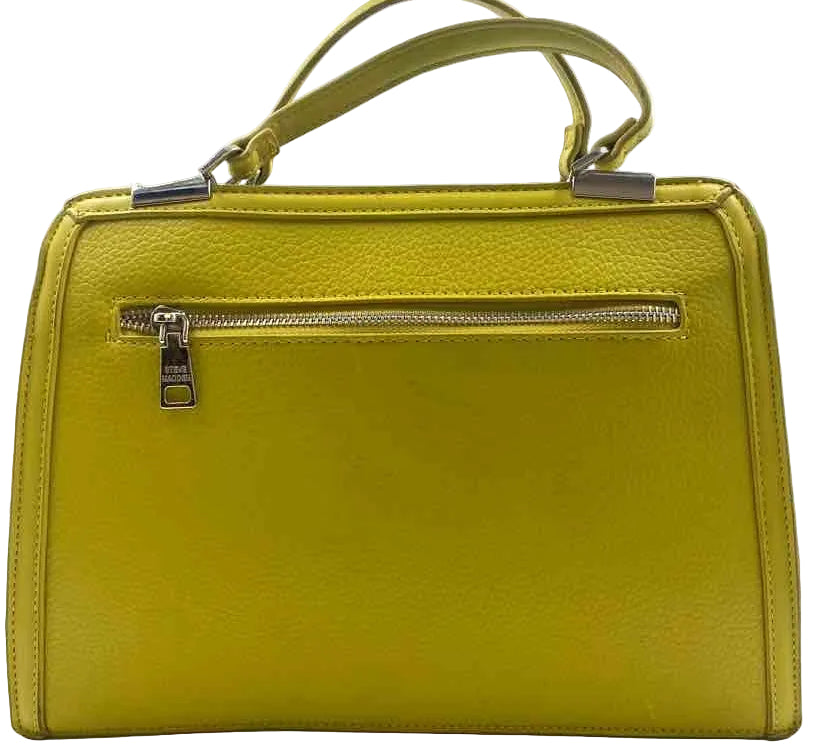 STEVE MADDEN Chartreuse Vegan Leather Handled Satchel Purse w/Opt Crossbody Straps