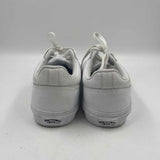 Vans Men's Shoe Size 8.5 White Leather Solid Sneakers
