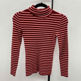 Style & Co. Women's Size M Red Stripe Long Sleeve Shirt