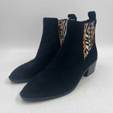 Crown Vintage Women's Shoe Size 8 Black Animal Print Boots