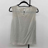 Coldwater Creek Women's Size M Beige Sequins Sleeveless Shirt