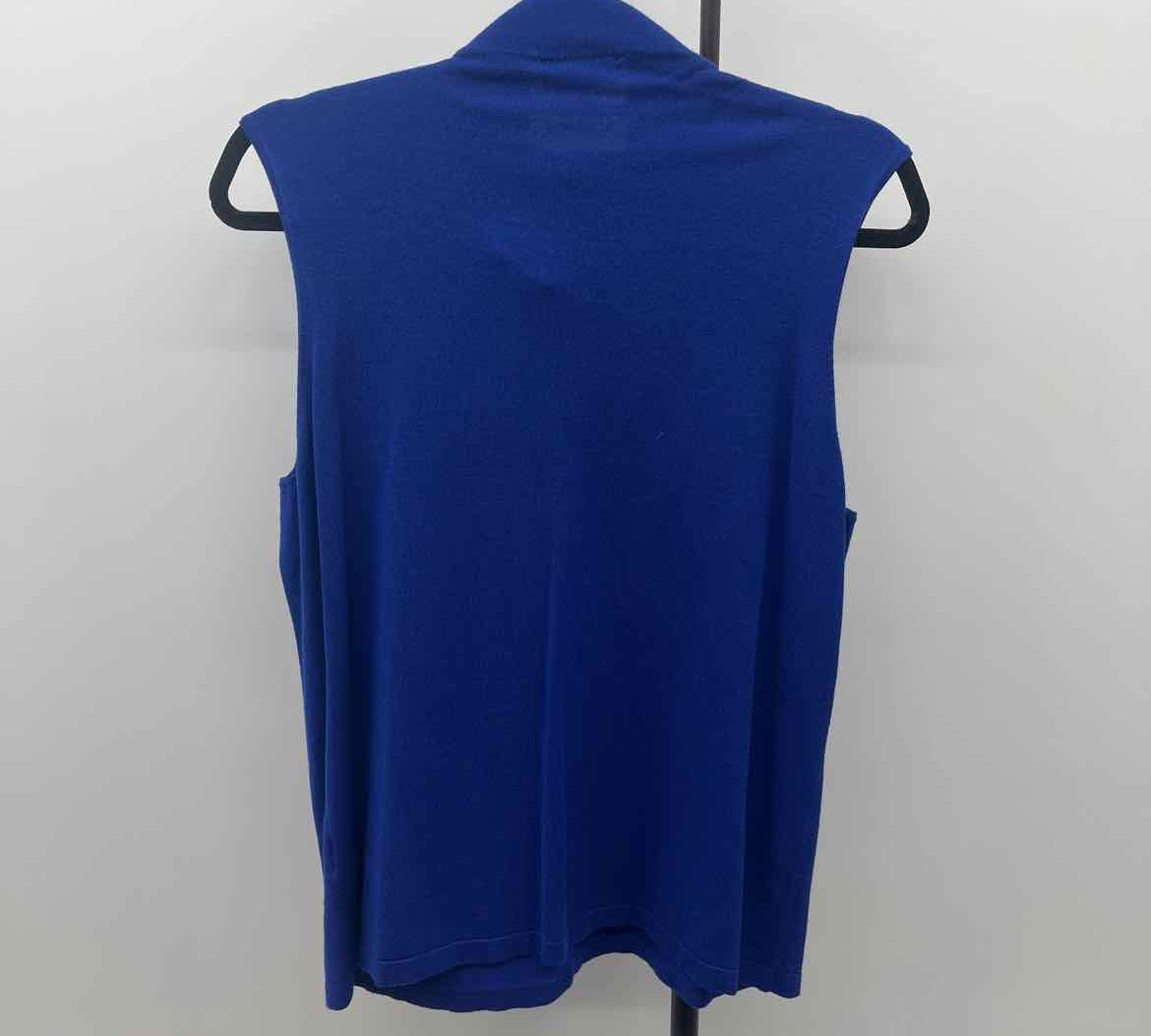 Peter Nygard Women's Size L Royal Blue Studs Sleeveless Shirt
