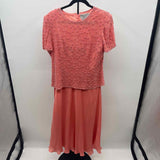 Adrianna Papell Women's Size 12 Melon Beaded Gown/Evening Wear