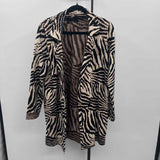 Liverpool Women's Size M Black Animal Print Cardigan