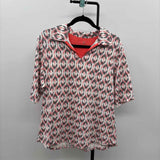 Golf America Women's Size XL coral Ikat Short Sleeve Shirt
