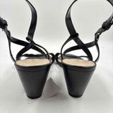 Franco Sarto Women's Shoe Size 7.5 Black Laser Cut Sandals
