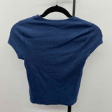 PacSun Junior's Size XS Blue Ribbed Short Sleeve Shirt