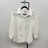 Hester & Orchard Women's Size L White Solid Long Sleeve Shirt