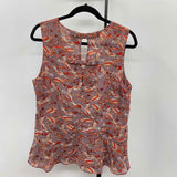 CABI Women's Size M Dusty Lavender Birds Sleeveless Shirt